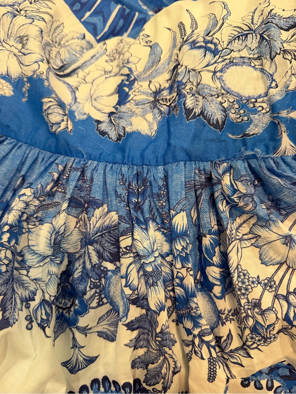 A Loves A Cobalt Blue White
Small Lined Maxi Dress Floral Hummingbird - Picture 9 of 9